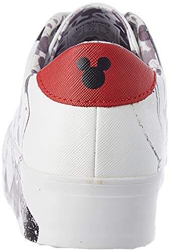 Desigual Shoes_Street_Mickey, Zapatillas Mujer, Blanco, 38 EU