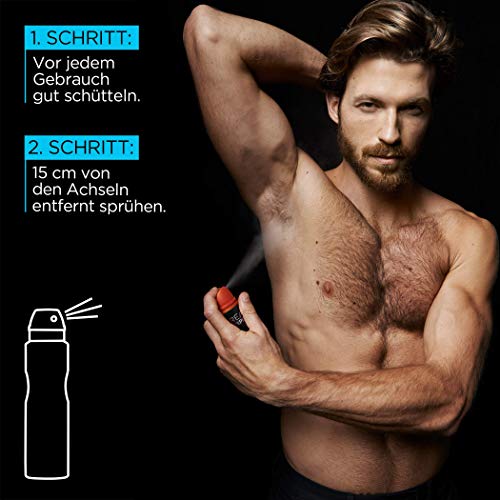 Desodorante L'Oréal Men Expert Carbon Protect 4 en 1, antitranspirante, protege contra la humedad de las axilas y el olor corporal y sorprende por su aroma masculino (6 x 150 ml).