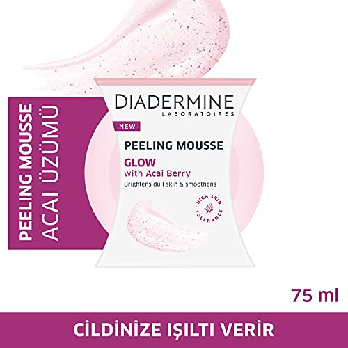 Diadermine - Peeling Mousse Baya De Açai, Revela el brillo natural de la piel y alisa, Mejora la hidratación de la piel, Todo tipo de piel