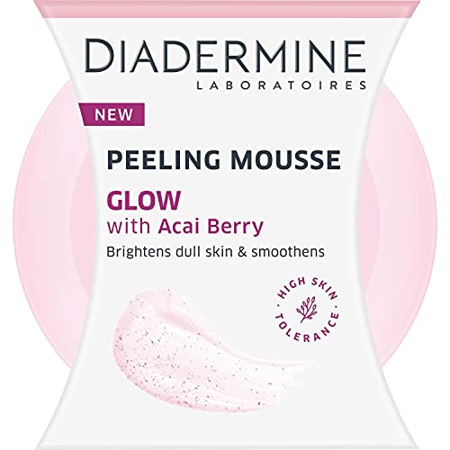 Diadermine - Peeling Mousse Baya De Açai, Revela el brillo natural de la piel y alisa, Mejora la hidratación de la piel, Todo tipo de piel