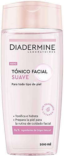 Diadermine - Tónico facial suave, 200 ml, refresca, hidrata, suaviza, para todo tipo de piel