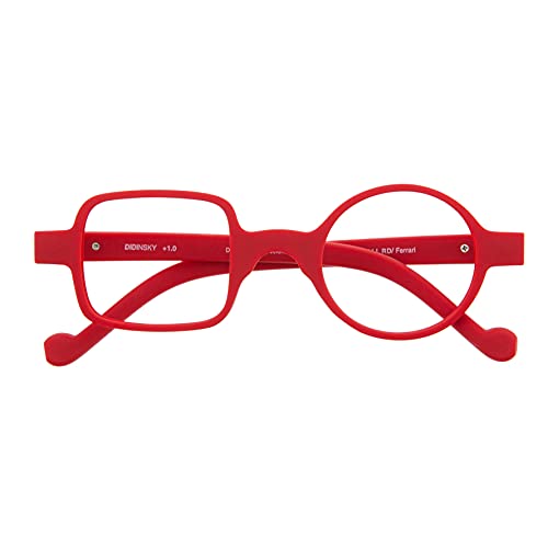 DIDINSKY Gafas de Presbicia con Filtro Anti Luz Azul para Ordenador. Gafas Graduadas de Lectura para Hombre y Mujer con Cristales Anti-reflejantes. Ferrari +2.0 – DALI