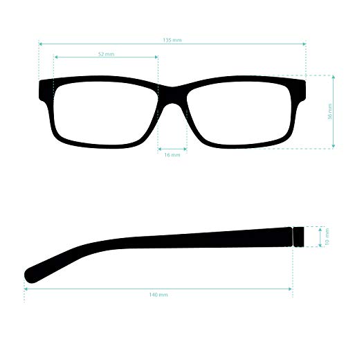 DIDINSKY Gafas de Presbicia con Filtro Anti Luz Azul para Ordenador. Gafas Graduadas de Lectura para Hombre y Mujer con Cristales Anti-reflejantes. Ferrari +1.0 – THYSSEN