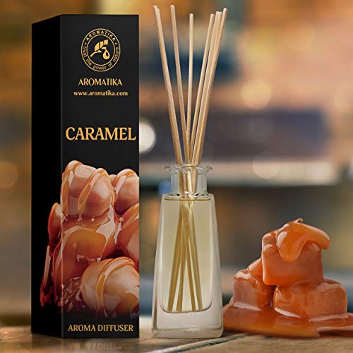 Difusor de Aroma de Caramelo 100ml - Difusor de Caña - Fragancia para la Habitación - Fragancia para el Hogar - Ambientador - Difusor de Aroma de Caramelo - Regalo