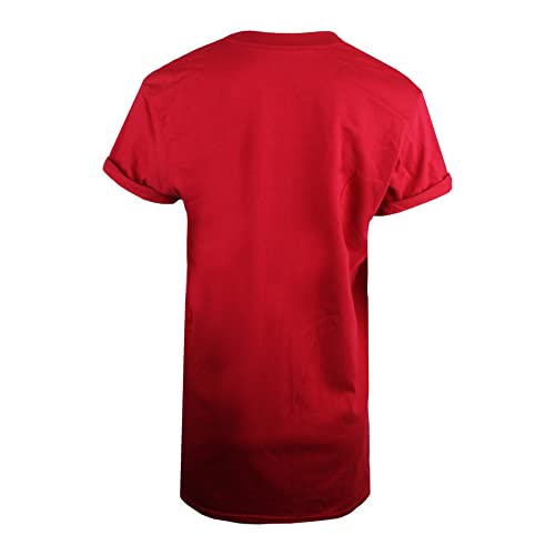Disney Mickey Mouse Face Camiseta, Rojo (Cardinal Red Car), 40 (Talla del Fabricante: Medium) para Mujer