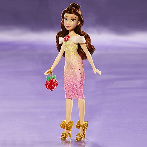 Disney Princess - Muñeca Bella Estilos de Princesa - 10 Combinaciones de Ropa - A Partir de 3 años