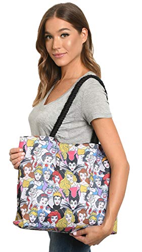 Disney Tote Bag Princess and Villains Belle Maleficent Cinderella Ursula Ariel