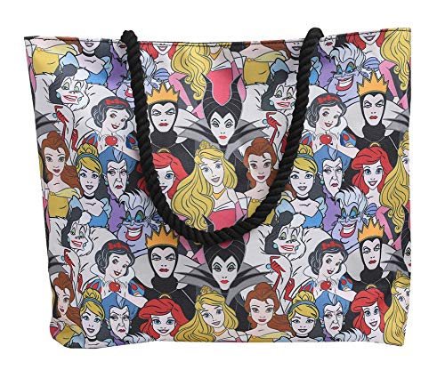 Disney Tote Bag Princess and Villains Belle Maleficent Cinderella Ursula Ariel