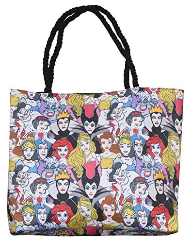 Disney Tote Bag Princess and Villains Belle Maleficent Cinderella Ursula Ariel