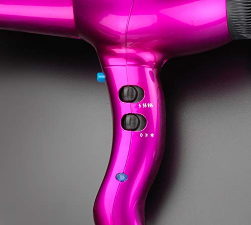 Diva Professional Ultima 5000 Pro New Pink - Secador profesional, motor AC de larga vida y boquilla estrecha profesional, color rosa (PRO106)