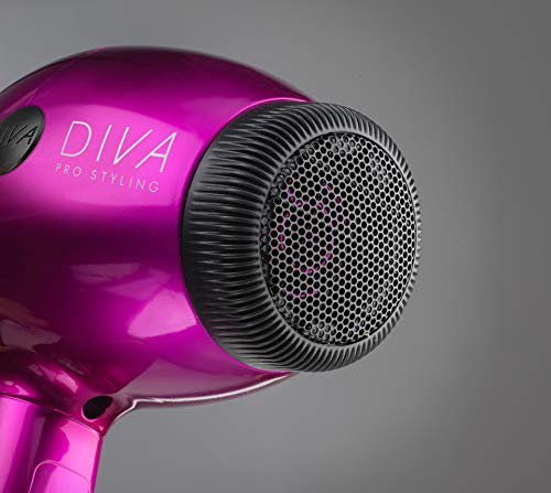 Diva Professional Ultima 5000 Pro New Pink - Secador profesional, motor AC de larga vida y boquilla estrecha profesional, color rosa (PRO106)