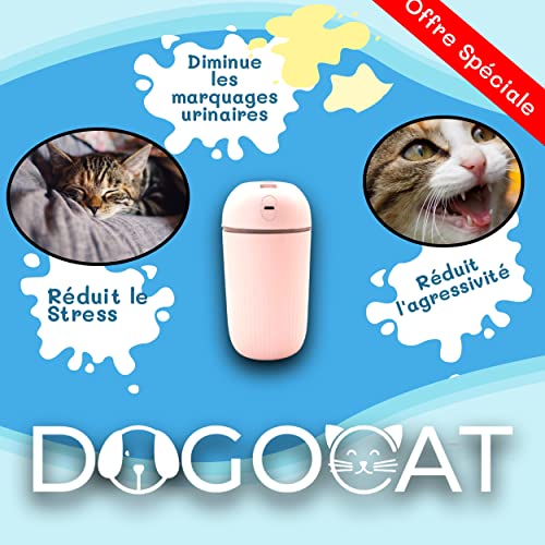 DOGOCAT - Difusor antiestrés para gatos, kit de relajación de 60 días, fórmula de alta eficiencia, con extractos de flores de Bach y feromona felina sintética, para problemas de comportamiento