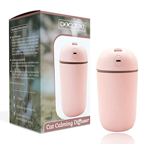 DOGOCAT - Difusor antiestrés para gatos, kit de relajación de 60 días, fórmula de alta eficiencia, con extractos de flores de Bach y feromona felina sintética, para problemas de comportamiento