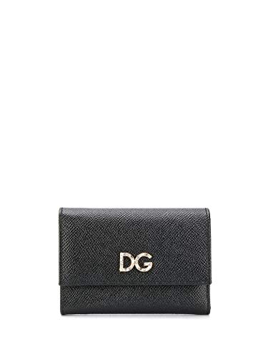 Dolce e Gabbana Moda De Lujo Mujer BI0924AU77180999 Negro Cuero Billetera | Primavera-verano 20