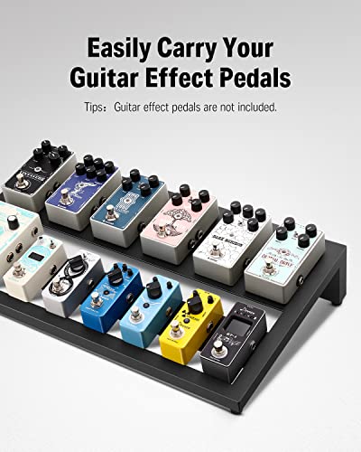 Donner Pedalera de efectos para Guitarra Ligero y Portable con Bolsa de Transporte y Cinta de Gancho y Bucle, Tablero de Pedal de Aleación 500 * 290 * 100mm (DB-3)