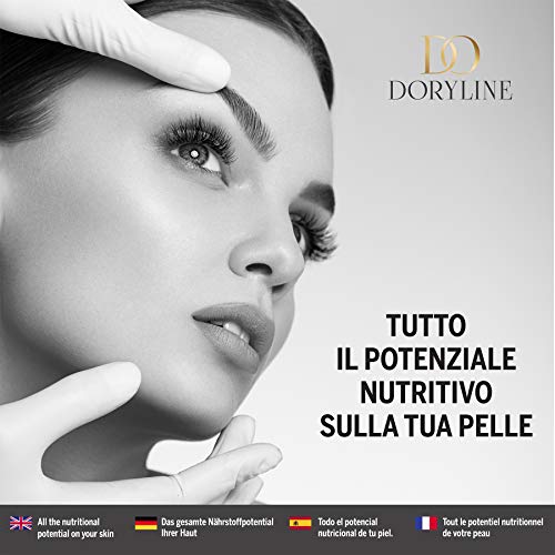 DORYLINE Botosimile Crema Facial Antiarrugas con Argireline® 50ml, 100% Made in Italy, Fuerte Acción Relajante de la Piel, Efecto Lifting Inmediato, Rostro Iluminado, Ideal para Dermaroller