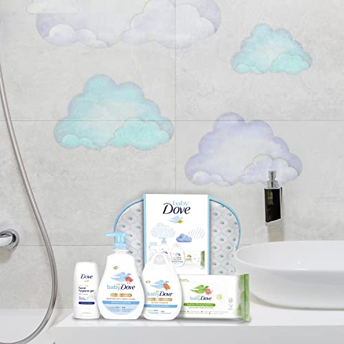 Dove Baby Neceser Set de Baño de Bebé Loción Corporal Hidratación Profunda 400 ml + Gel de Baño Hidratación Profunda 400 ml + Toallitas Biodegradables 75 unidades + Gel Hidroalcohólico Original 50 ml