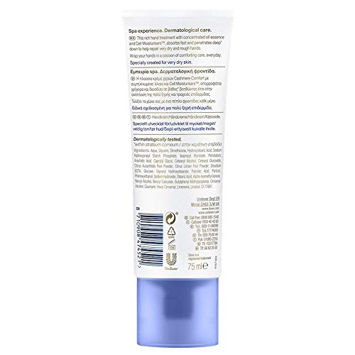 Dove Derma Spa Crema de Manos Confort Cachemira, 75 ml