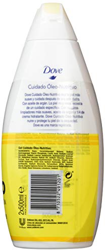 Dove - Gel de ducha, cuidado óleo-nutritivo, Pack de 2 x 500 ml