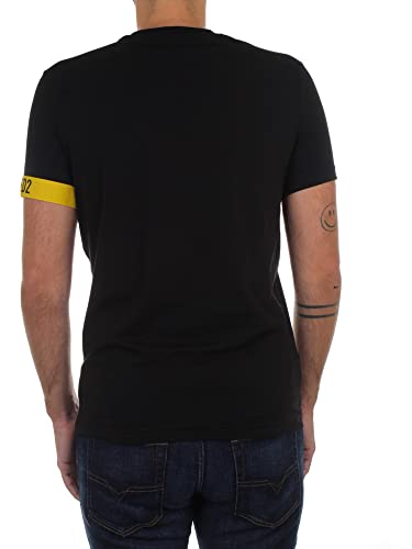 DSQUARED2 D9M3S363 - Camiseta de Manga Corta para Hombre, Negro, S