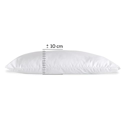 DUÉRMETE ONLINE Almohada Cuna para Bebés Anti-ahogo de Fibra con Tacto Suave-Lavable, Totalmente Hipoalergénica y Transpirable, Blanco, 1 Unidad (Paquete de 1)