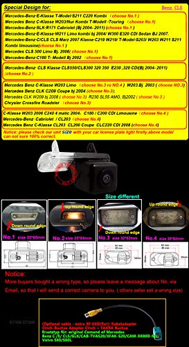 Dynavision La visión Nocturna cámara visión Posterior de visión Trasera Impermeable Super CCD Imagen viruta Impermeable cámara para Mercedes Benz C W203 E W211 CLS Klasse W219 CLK W209