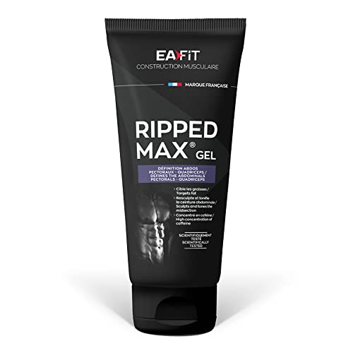 EAFIT Ripped Max Gel - 200ml - Definición de abdominales y pectorales - Probado científicamente - Reesculpir y tonificar - Quemagrasas - Efecto cubito de hielo - Cafeína, té verde y guaraná