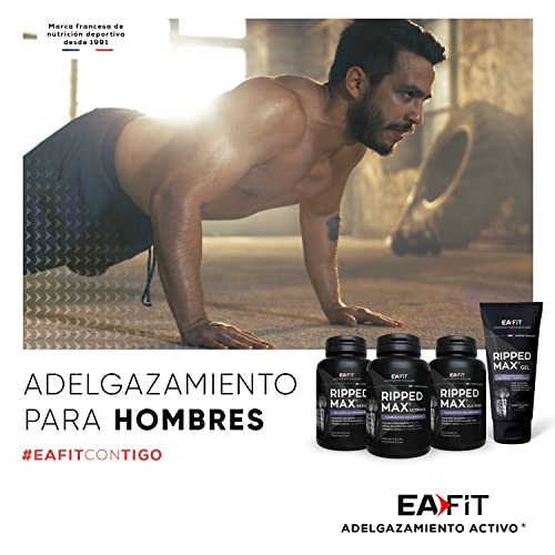 EAFIT Ripped Max Gel - 200ml - Definición de abdominales y pectorales - Probado científicamente - Reesculpir y tonificar - Quemagrasas - Efecto cubito de hielo - Cafeína, té verde y guaraná