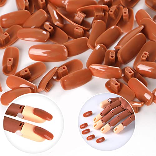 EBANKU 300pcs Práctica de la Mano Puntas de Uñas Falsas, Entrenamiento Mano Falsa Punta de Uñas, Reemplazar Las Uñas de Mano Falsa Practicar la Mano Entrenamiento de Uñas Tool de Manicura