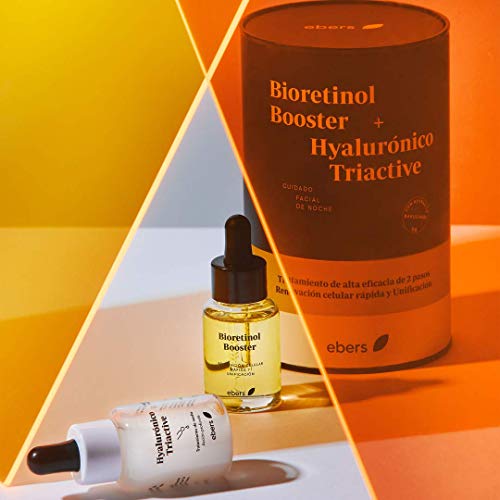 Ebers Tratamiento Renovación Celular Rápida y Unificación. Bioretinol Booster+Hyalurónico Triactive, Amarillo, 60 Mililitros