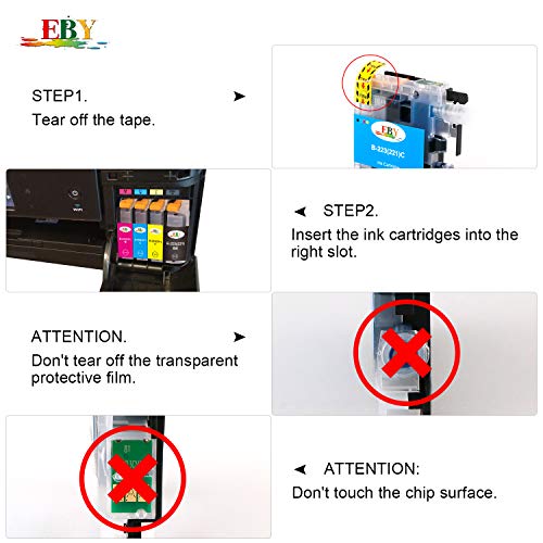 EBY LC223 LC223XL Cartuchos de Tinta Compatible para Brother MFC-J4420DW DCP-J4120DW MFC-J4620DW DCP-J562DW MFC-J5320DW MFC-J5620DW MFC-J5720DW MFC-J5620DW MFC-J680DW MFC-J4625DW MFC-J480DW MFC-J880DW