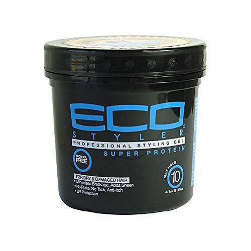 Eco Styler - Gel de peinado de 473 ml, tarro negro con súper proteína (productos de estilo; geles)