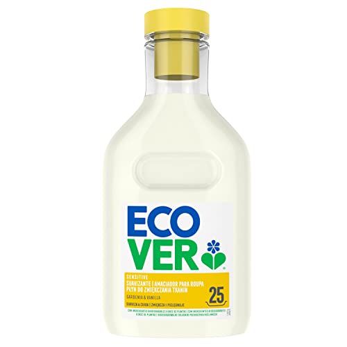 ECOVER® Suavizante lavadora ecológico, Fragancia Gardenia & Vainilla, 750 ml, 25 lavados