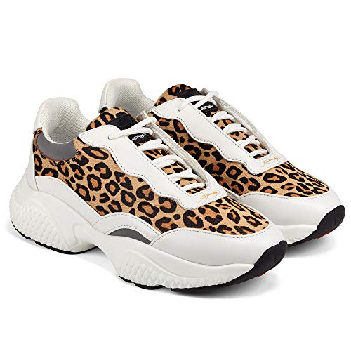 ED HARDY - Inserto para runner-Wild White/Leopard, (Blanco Leopardo), 36 EU