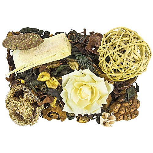 Edel-Potpourri | Set de decoración | 200 g | Varias flores perfumadas | Ramas y elementos decorativos (limón)