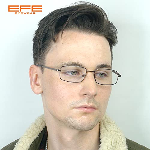 EFE Gafas de Lectura Hombres Mujeres 4-Pack Diseño de Bisagra de Resorte con Montura de Gafas de Metal Ligeros Cómodos 2.5