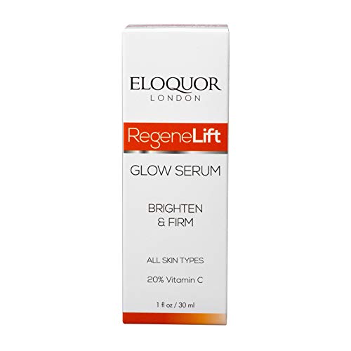 Eloquor RegeneLift Sérum de brillo | Anti envejecimiento facial hidratante con vitaminas C y ácido hialurónico para arrugas, líneas finas, acné, y piel sensible | Natural orgánico y sin crueldad