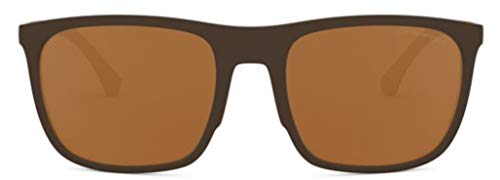 Emporio Armani 0EA4133 Gafas de Sol, Brown Rubber, 59 para Hombre