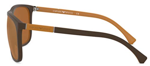 Emporio Armani 0EA4133 Gafas de Sol, Brown Rubber, 59 para Hombre