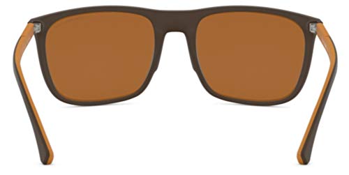 Emporio Armani 0EA4133 Gafas de Sol, Brown Rubber, 59 para Hombre