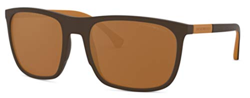 Emporio Armani 0EA4133 Gafas de Sol, Brown Rubber, 59 para Hombre