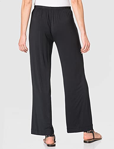 Emporio Armani Braga de Cuello Holgado (Viscosa fluida) Pantalón Deporte, Negro, M para Mujer