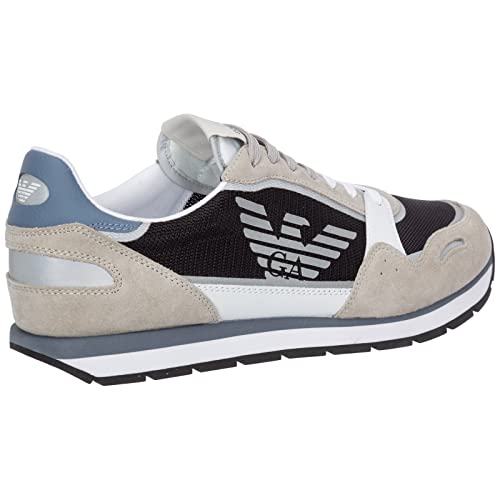 Emporio Armani Hombre Zapatillas plast. - Optic White - Navy - Grey 45 EU