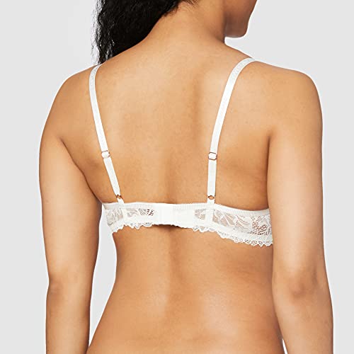 Emporio Armani Underwear Padded Bra Eternal Lace Sujetador con Relleno, Marfil, 36 para Mujer