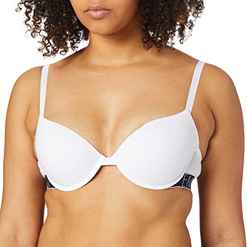 Emporio Armani Underwear Push Up Bra Iconic Logoband Sujetador, Blanco, 36 para Mujer