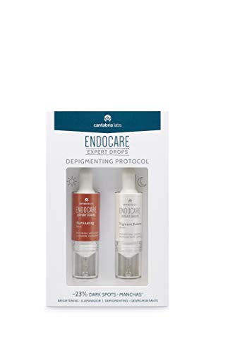 Endocare Expert Drops Depigmenting Protocol - Tratamiento Facial Despigmentante, Antioxidante, Iluminador, Antipolución, Todo Tipo de Pieles, 2 Droppers x 10 ml