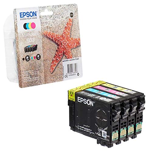 Epson Multipack 4 Colores 603 | Tinta Original | Cartuchos para Impresoras Expression Home XP-2100, XP-2105, XP-3100, XP-3105, XP-4100, XP-4105 y WorkForce WF-2810, WF-2830, WF-2835, WF-2850