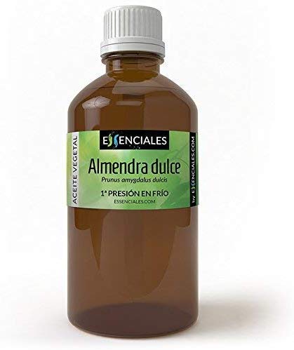 Essenciales - Aceite Vegetal de Almendras Dulces, 100% Puro y Natural, 30 ml | Aceite Vegetal Prunus Amygdalus Dulcis, 1ª Presión Frío