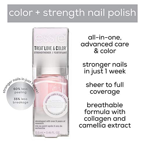 Essie Treatments - Treat Love & Color Strengthener - Power Punch Pink - 13.5 mL / 0.46 oz