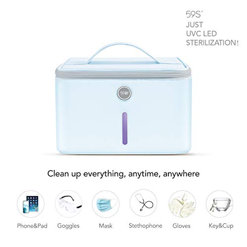 Esterilizador UV 24 Cuentas de Lámpara, 59S Bolsa Esterilizador UV Profesional Gran Capacidad, Lámpara de Esterilización Ultravioleta LED para Teléfonos Celulares, Cuidado Personal